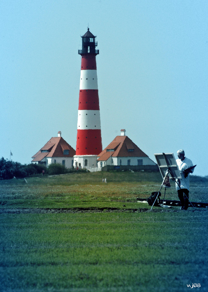 Maler am Strand von Westerhever