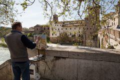 Maler an der Tiberbrücke