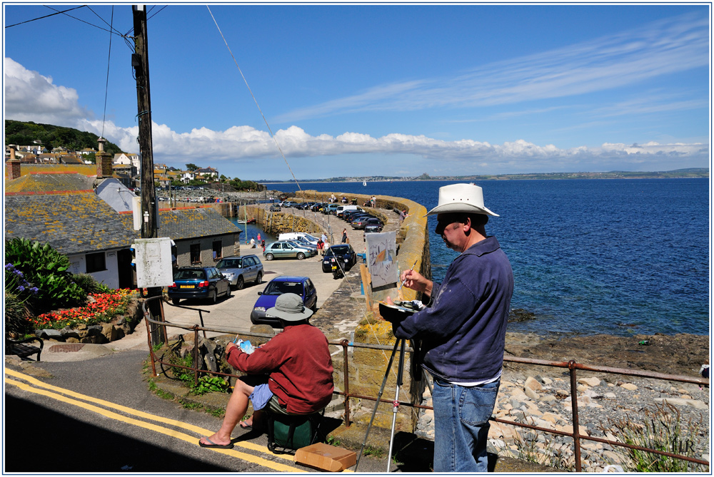 Maler in Mousehole / Südengland / Cornwall