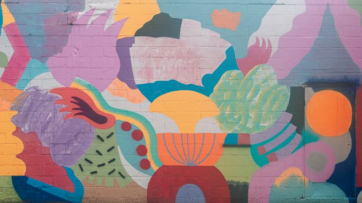 Malerei an der Mauer, Jersey City USA 