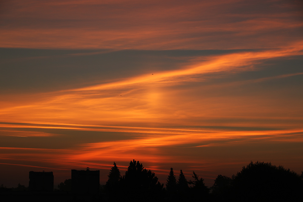 Malerei der Natur kurz vor Sonnenaufgang