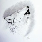 Malerei - Zeichnung: Titel: Wolf