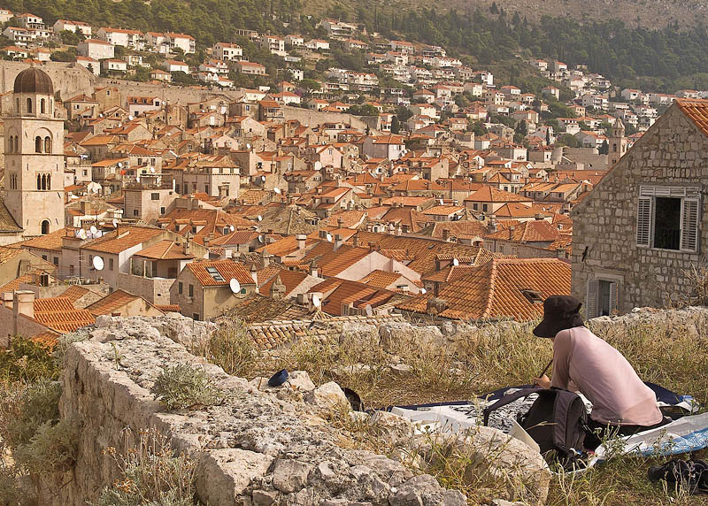 Malerin in Dubrovnik