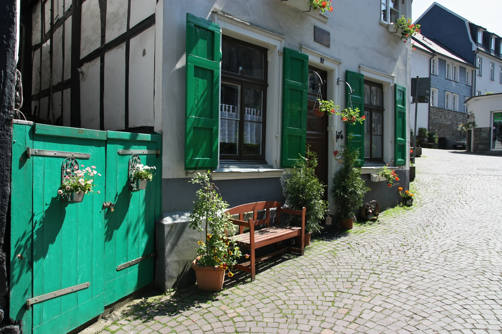 Malerische Gasse in Velbert Langenberg