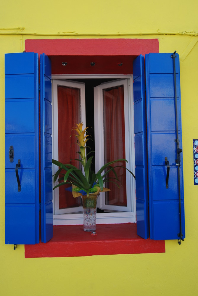 "malerisches Fenster" in Burano (Insel bei Venedig)