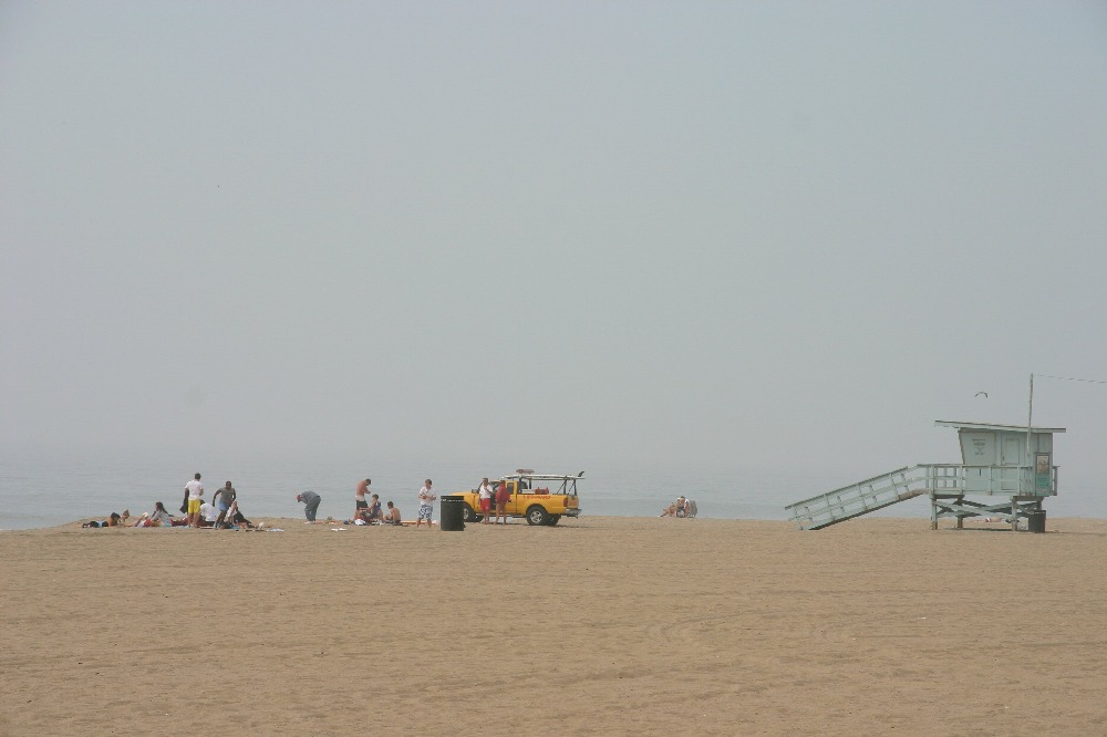 Malibu Beach an einem Herbstvormittag