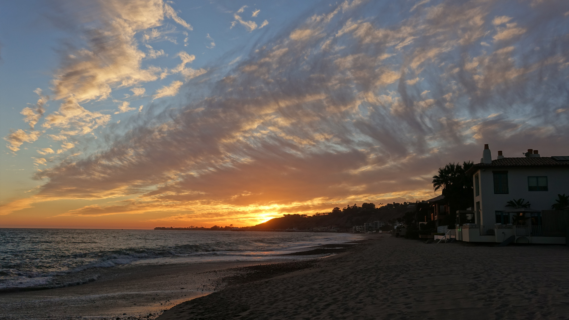 Malibu Beach Sonnenuntergang 