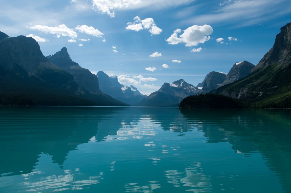 Maligne Lake Spiegelungen