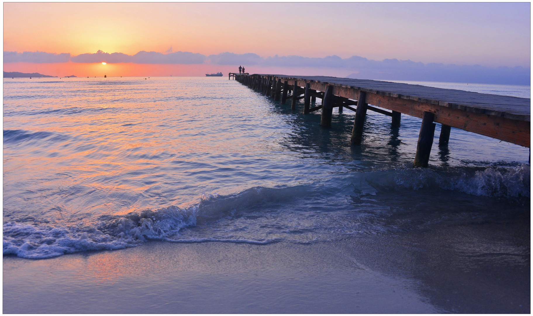 Mallorca 2012, Amanecer en la Playa de Alcúdia