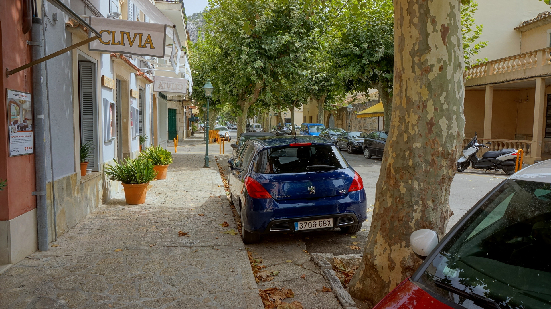 Mallorca 2015, Straße in Pollenca (calle en Pollenca)