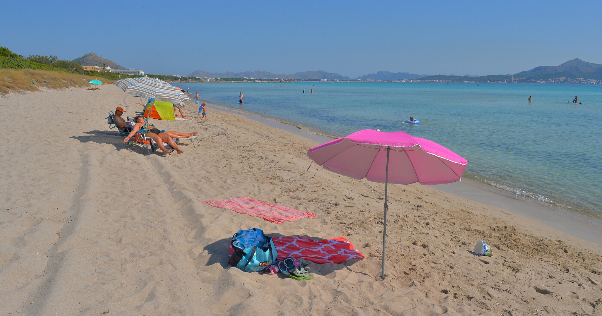 Mallorca 2018, am Strand von Muro (Mallorca 2018, en la playa de Muro)