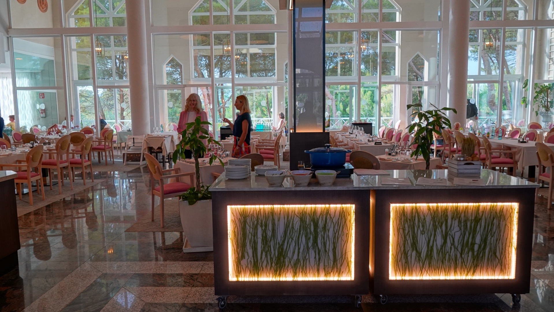 Mallorca 2019, unser Hotel Restaurant (nuestro hotel, el comedor)