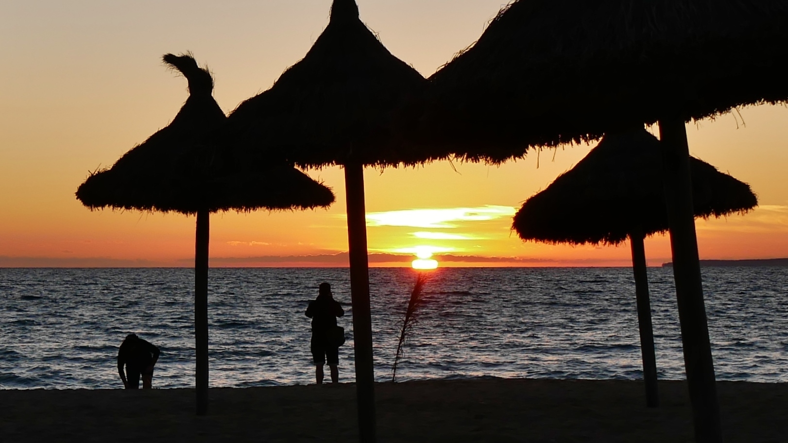 Mallorca, Abendstimmung am Strand von Arenal