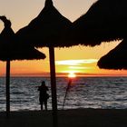 Mallorca, Abendstimmung am Strand von Arenal