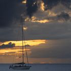 Mallorca - Sailing ship with dramatic sunset