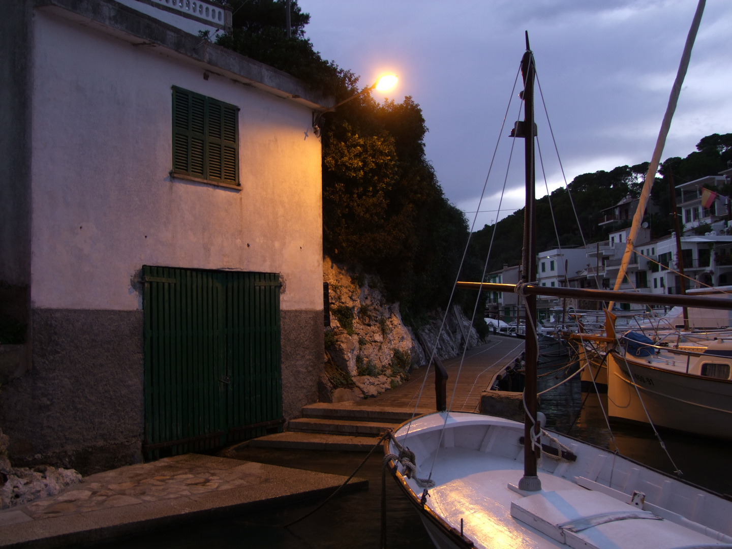 mallorca,cala figuera in der Abenddämmerung