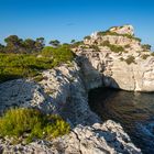 Mallorquinische Felsküste im Abendlicht