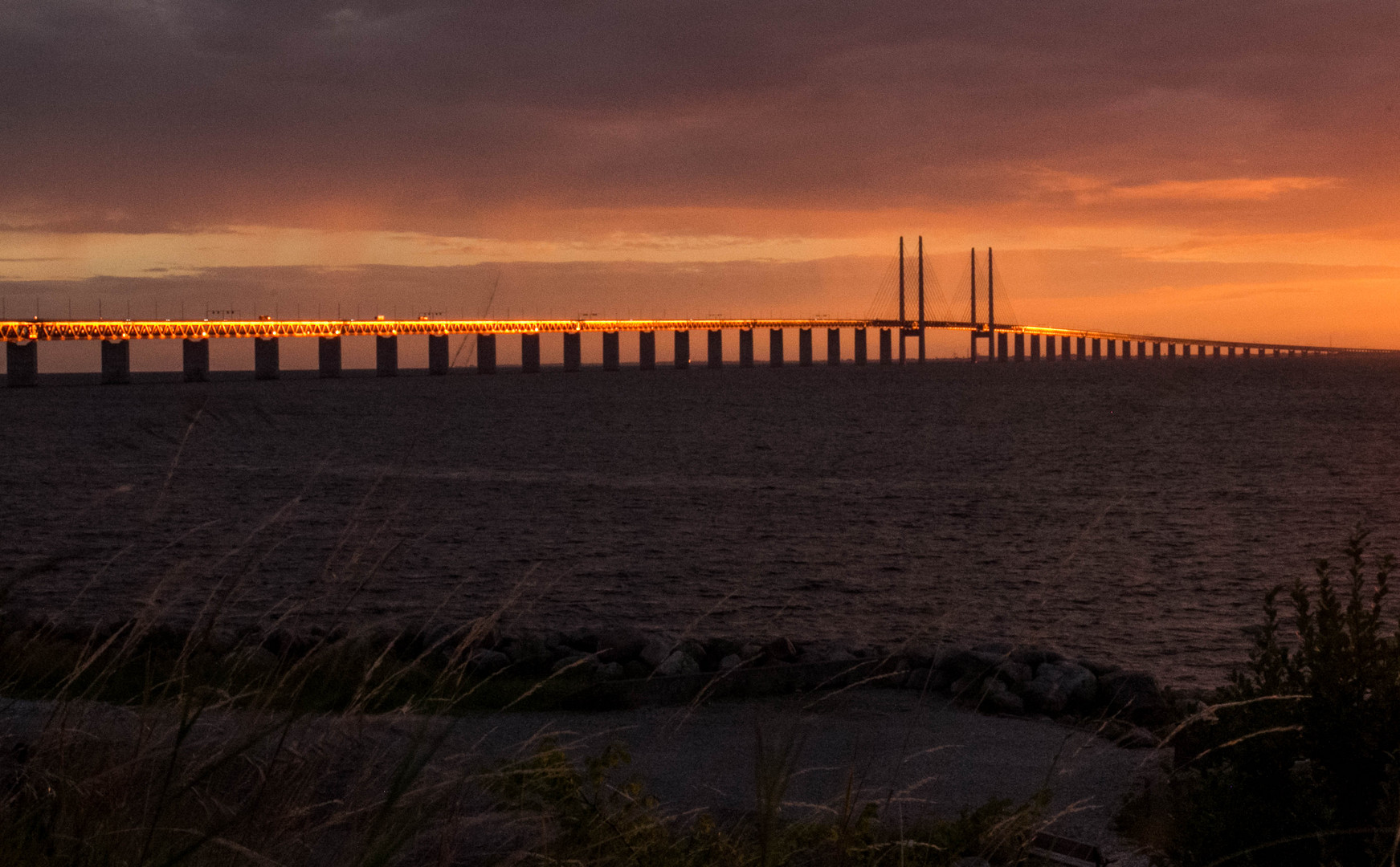 Malmö - Blick zur Öresundbrücke