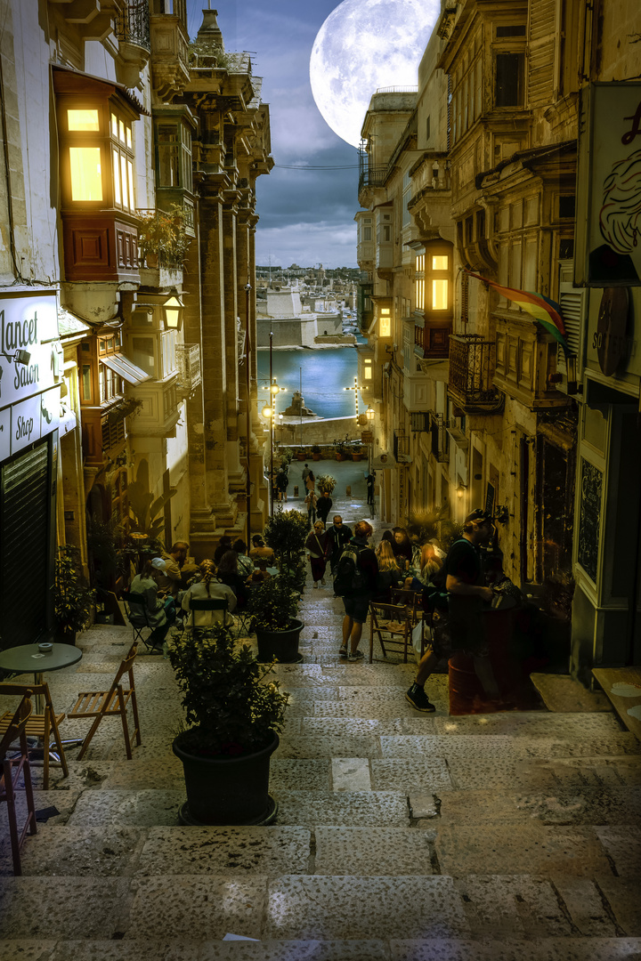 Malta Gasse am Abend