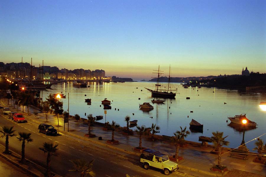 Malta Sliema Creek vor Sonnenaufgang