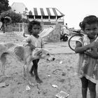 Mammalapuram Street Kids with dog