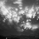 Mammatus Wolken am Abendhimmel