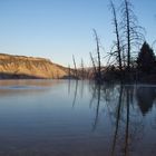 Mammoth Hot Springs am Abend