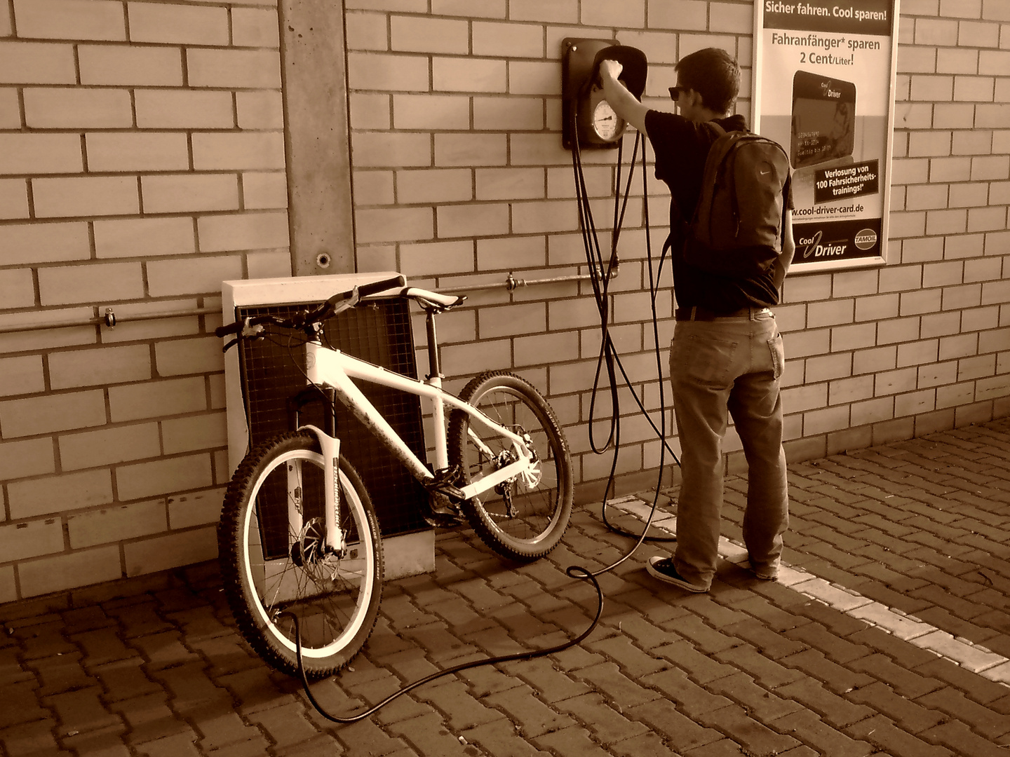 man and bike in love