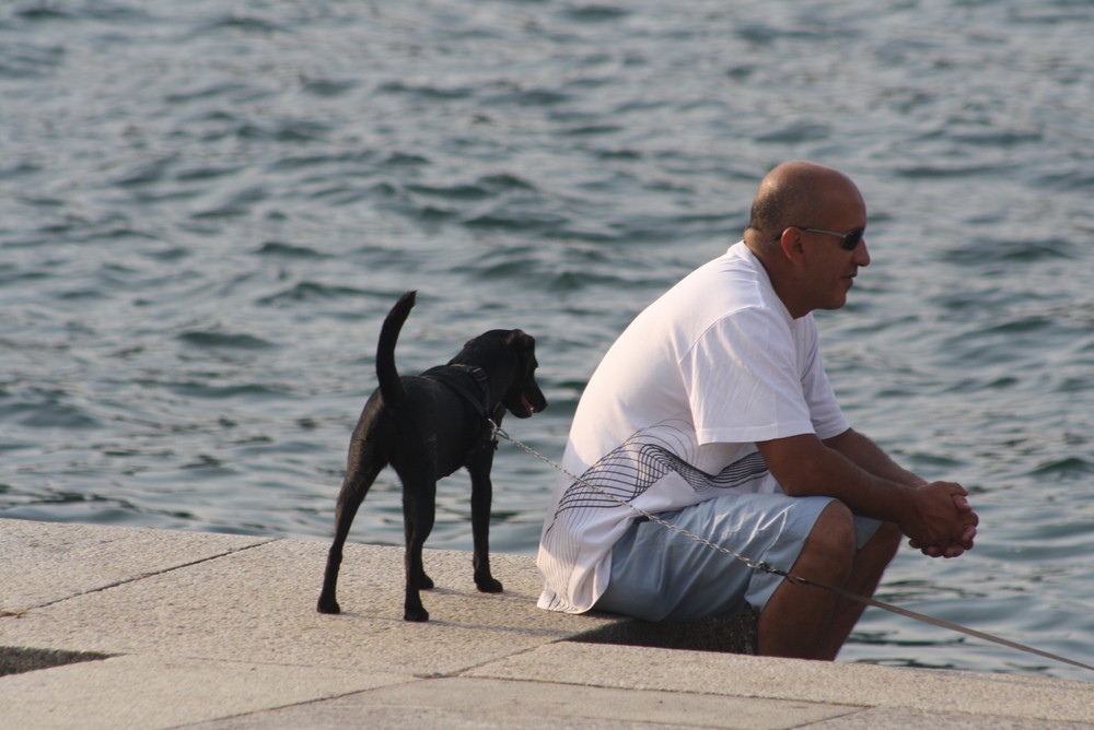 man and dog