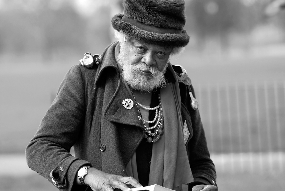 man at speakers corner