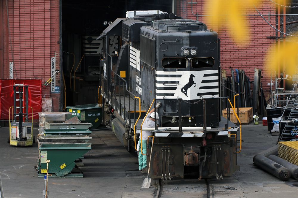 Man at Work... Juniata Locomotive Shop, Altoona, PA, USA