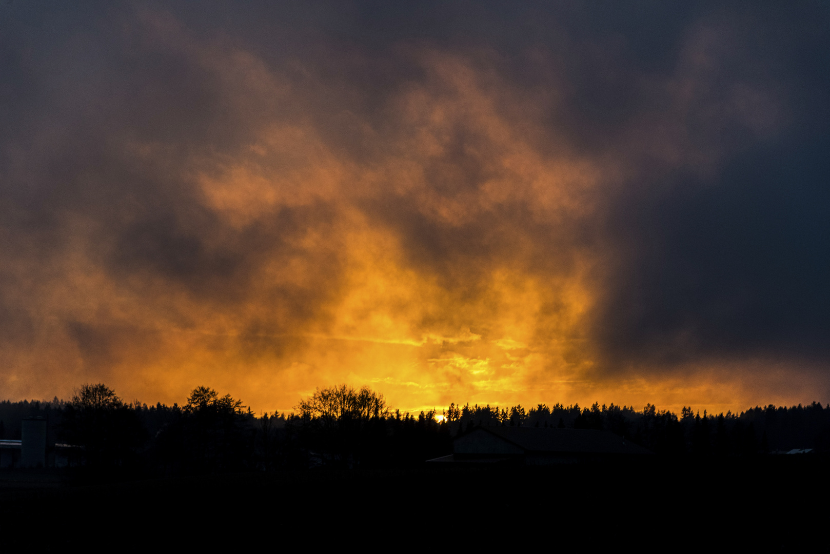 man ein figürlicher Sonnenuntergang