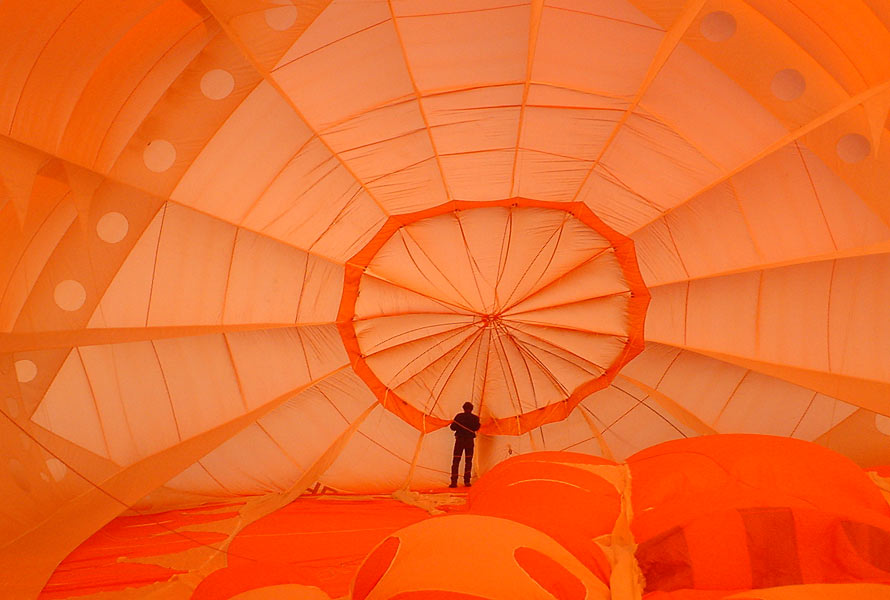 man in a balloon