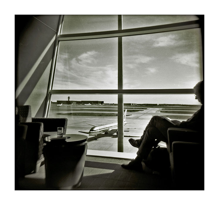 Man in Airport Lounge . Dallas 2006