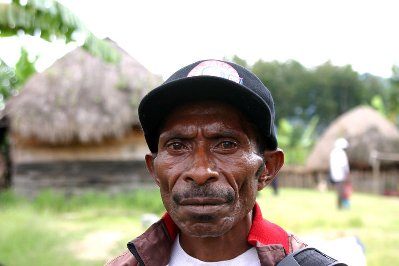 Man in his village