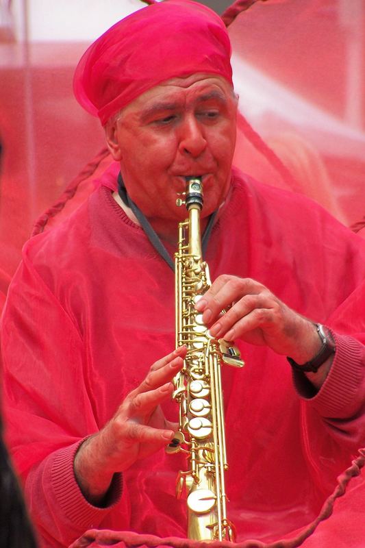 Man in red