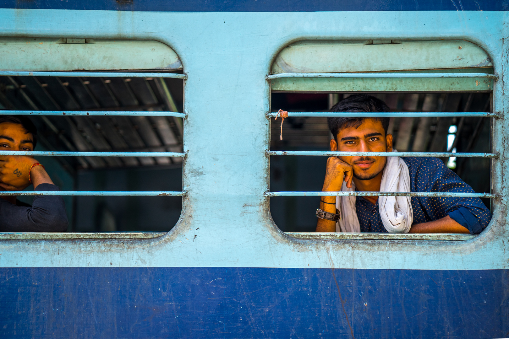 Man on a train