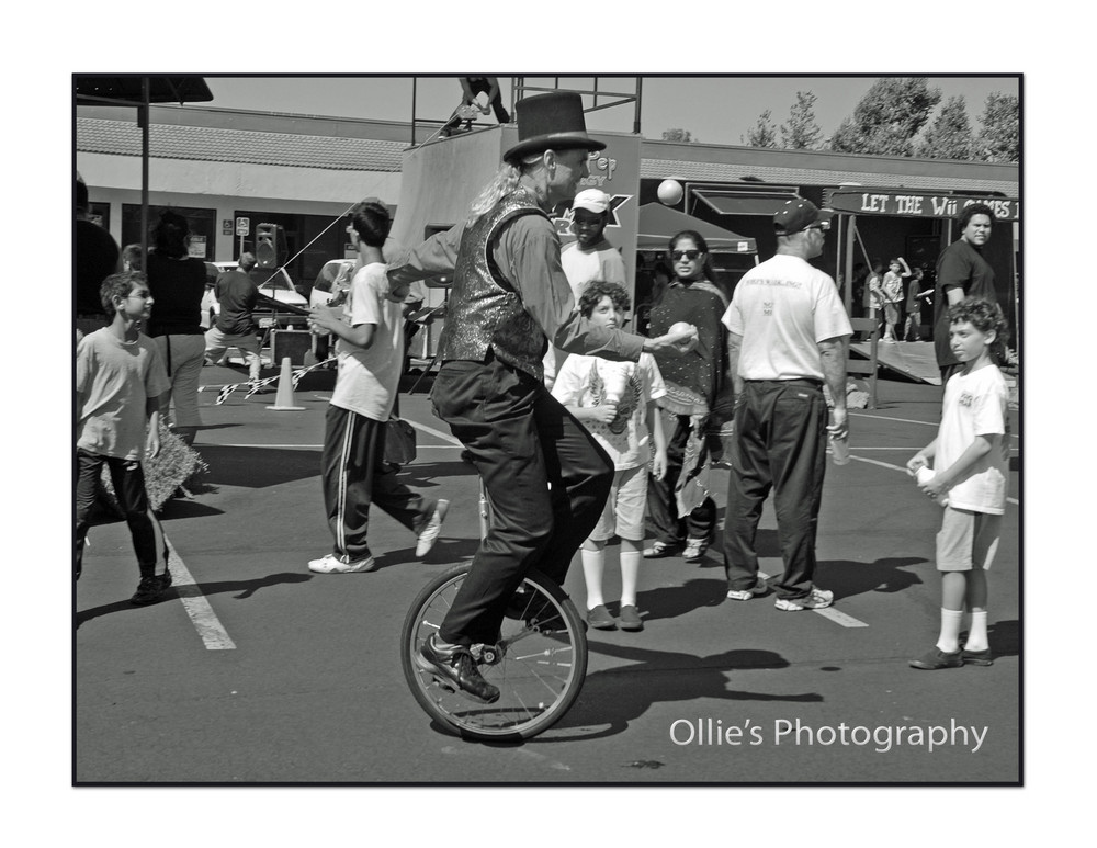 Man on a unicycle