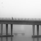 Man on bridge