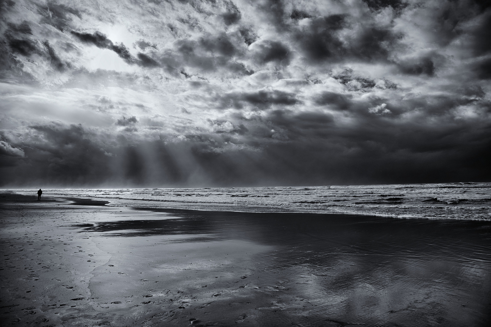 man on the beach