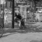 Man playing saxophone in the shade