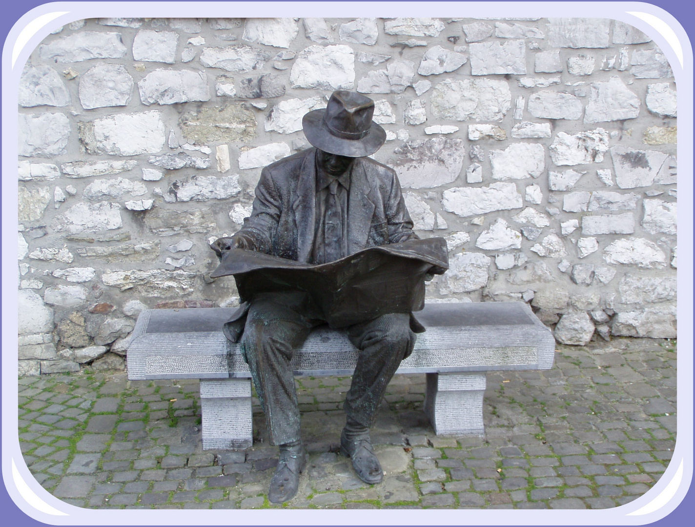 Man reading his newspaper