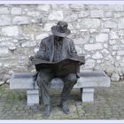 Man reading his newspaper