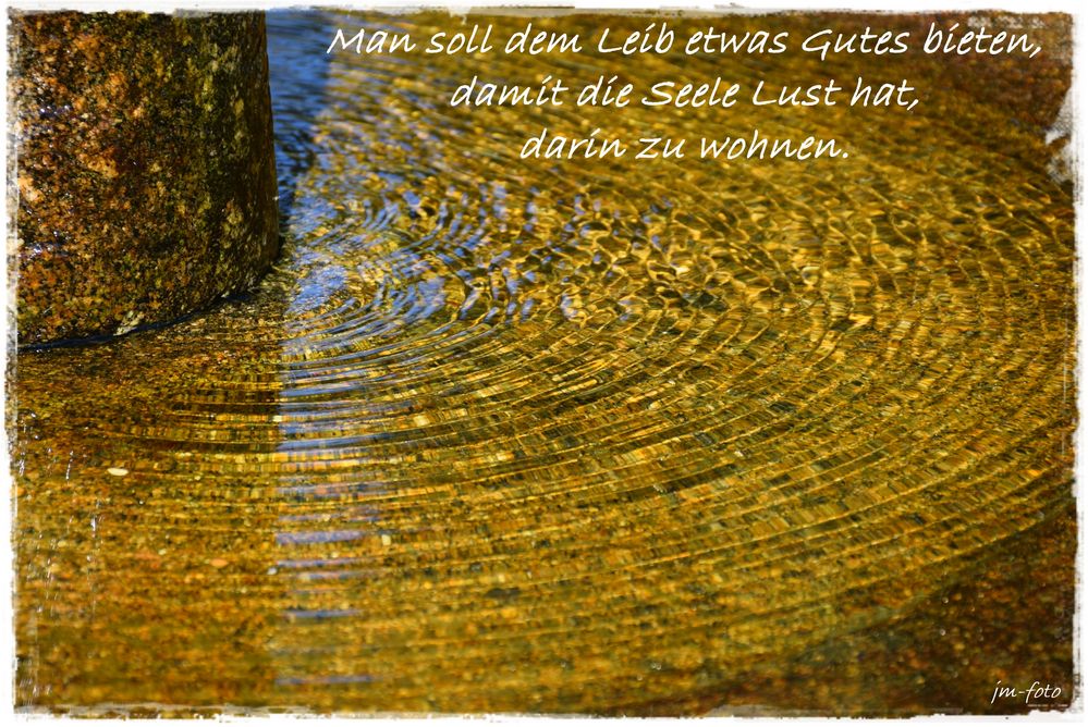 Get Mann soll dm leib etwas gutes bieten damit die seele lust hat zu wohnen darin Free HD