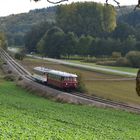 MAN Vt der Eisenbahnfreunde Breisgau auf der Krebsbachtalbahn bei Neckarbischofsheim 18.10.2020