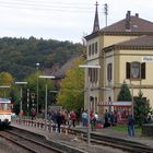 MAN-Vt der SWEG auf der Schwarzbachtalbahn im Bf Waibstadt 21.10.2006