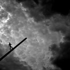 Man walking to the Sky