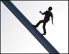 Man walking to the sky