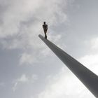 man walking to the sky