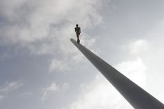 man walking to the sky